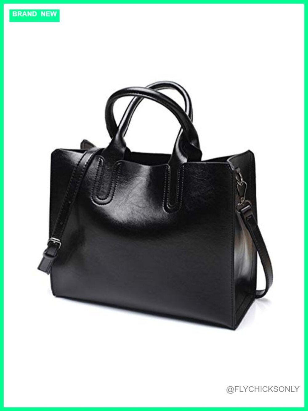 Large Faux Leather Tote Bag for Women Work Shoulder Purse